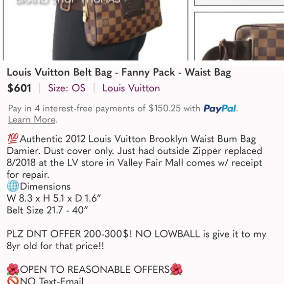 100% authentic Louis Vuitton Bum Bag - Picture 7 of 7